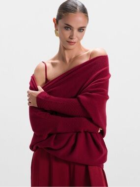 JAKI asymmetrical slouchy super soft draped cozy sweater loungewear